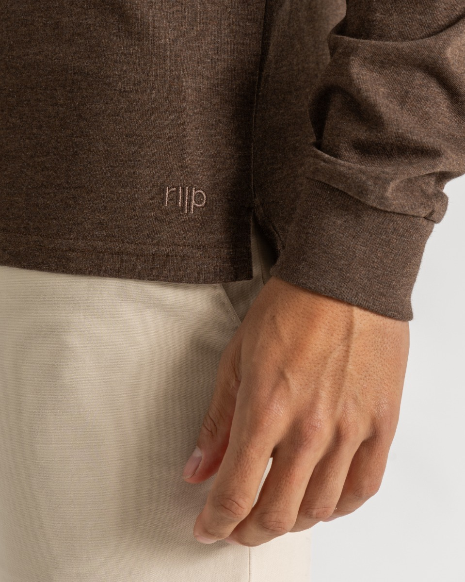 Cooper shirt slim long sleeve brown