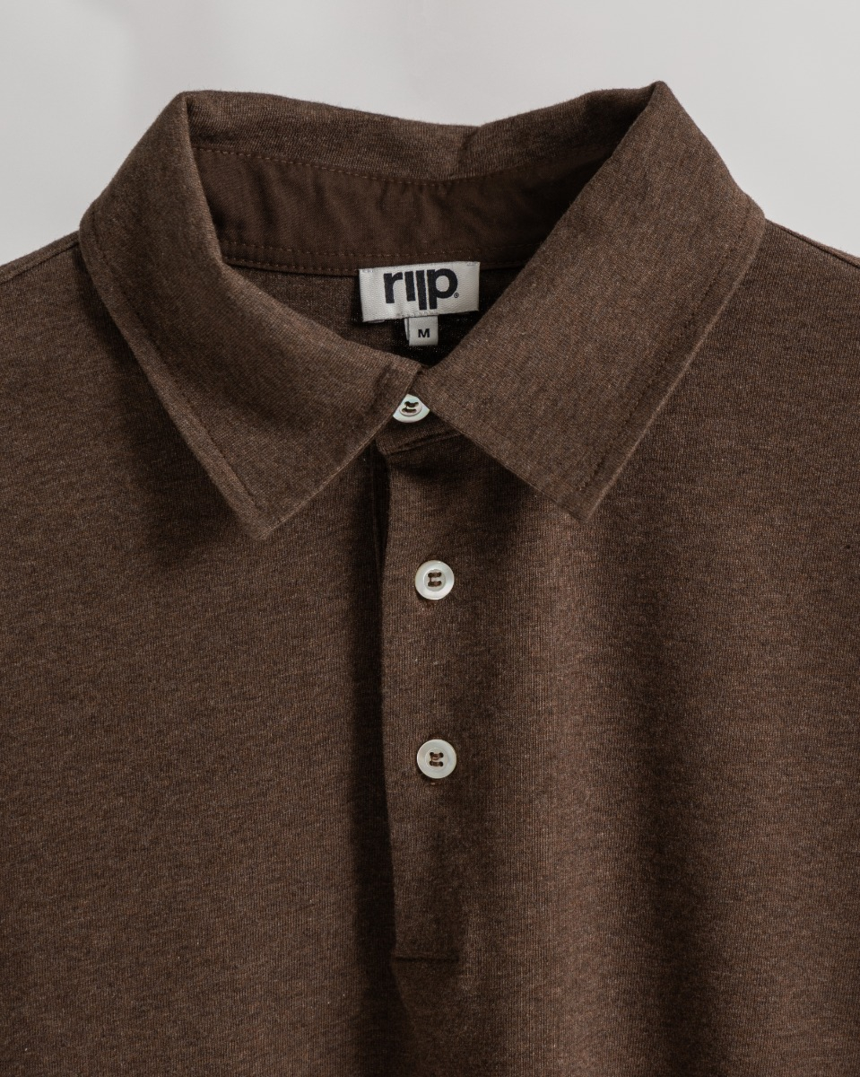 Cooper shirt slim long sleeve brown