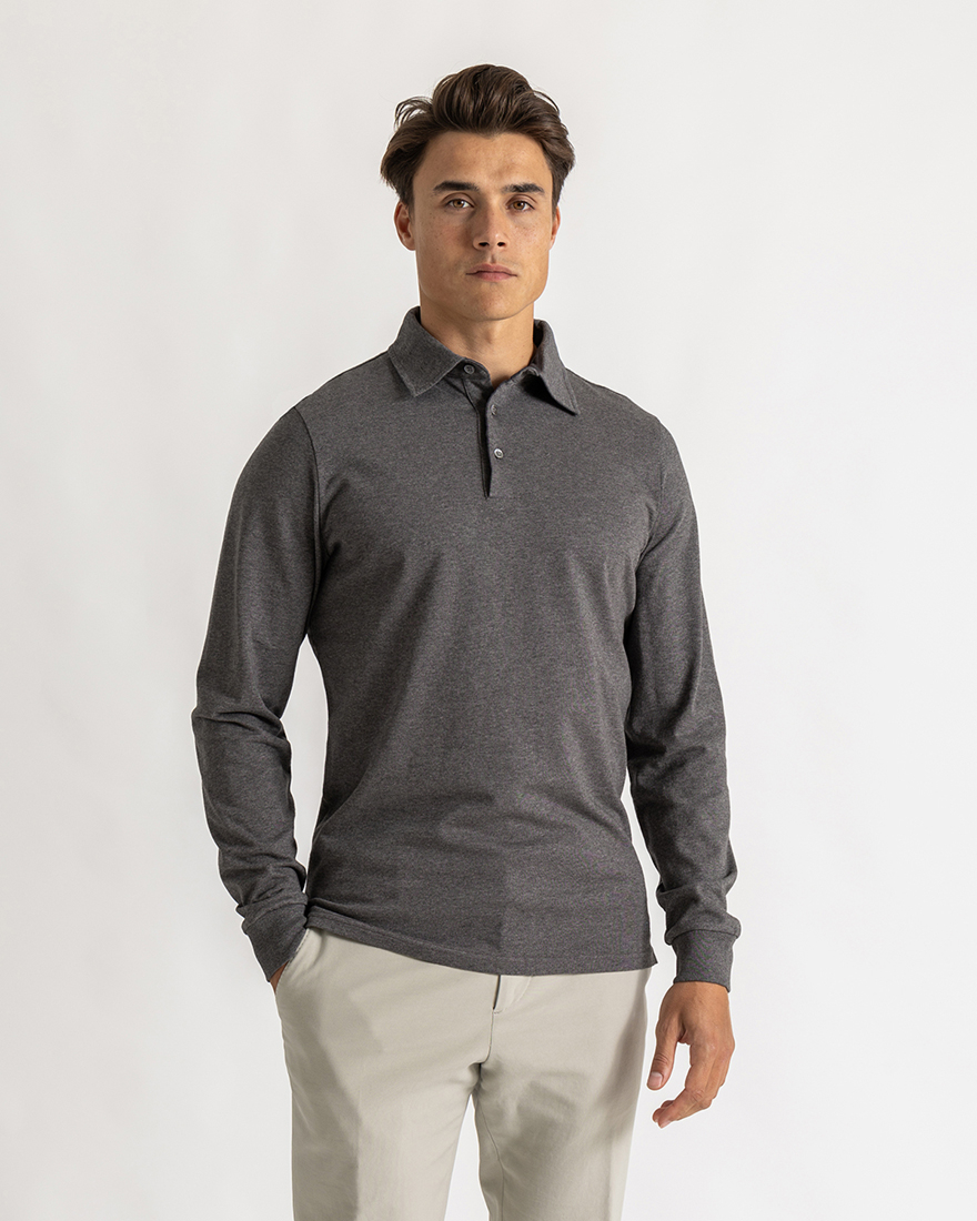 Cooper shirt slim long sleeve grey