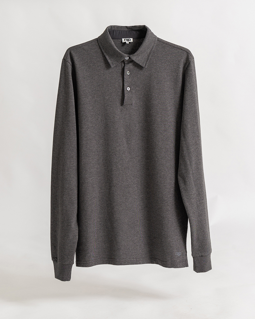 Cooper shirt slim long sleeve grey